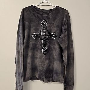 Y2k vtg AFFLICTION gray Grey tye dye